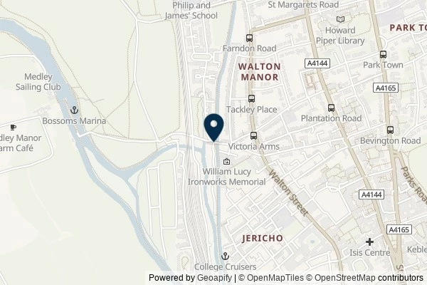 Map showing the area around: Dan Q archived GC54F7V Oxford Steganography #5 – Secret Bonus Cache