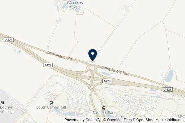 Map showing the area around: Dan Q found GC51F07 Knapwell one and a half