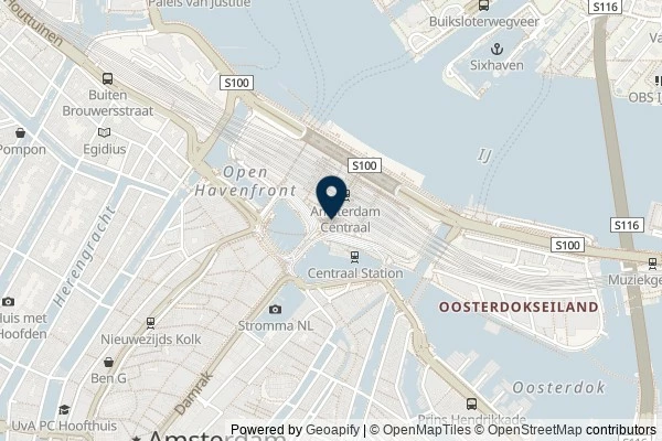 Map showing the area around: Dan Q found GCAJGEA Welcome to Amsterdam! (Virtual Reward 4.0)