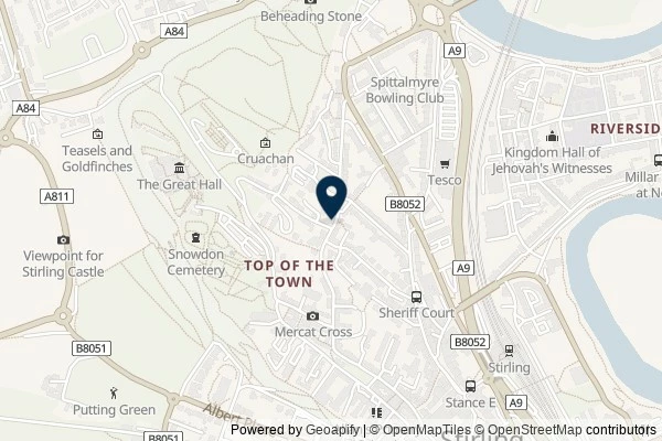 Map showing the area around: Dan Q found GLCDYQ4Z The Oldest Pub in Stirling