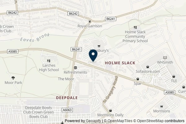 Map showing the area around: Dan Q found GLQX5RN4 Church Micro 5673 … Deepdale