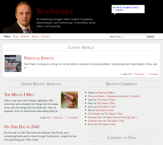 The old Scatmania design: very serious-looking, and with dark, moody colours.