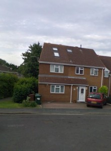 A house in Kidlington, North of Oxford. It might become a familiar sight...