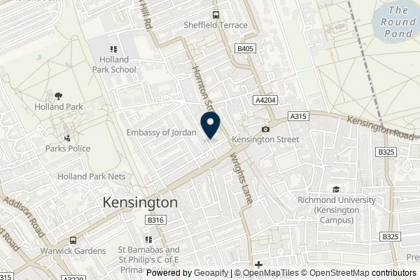 Map showing the area around: Dan Q couldn’t find GC1R2BV Kensington Town Hall Ghost