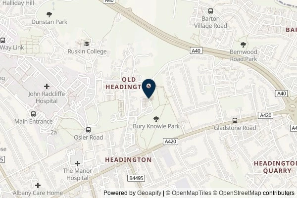 Map showing the area around: Dan Q reported GC40QN0 Woody’s Secret… needs maintenance