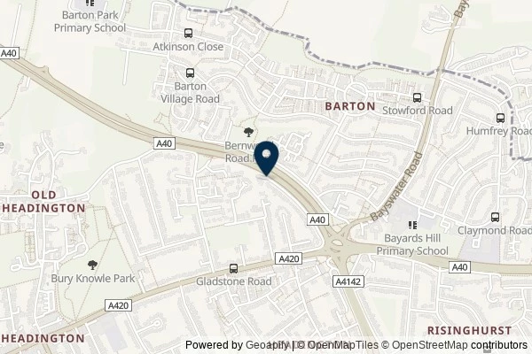 Map showing the area around: Dan Q posted a note for GC54F7B Oxford Steganography #2 – Selected Text