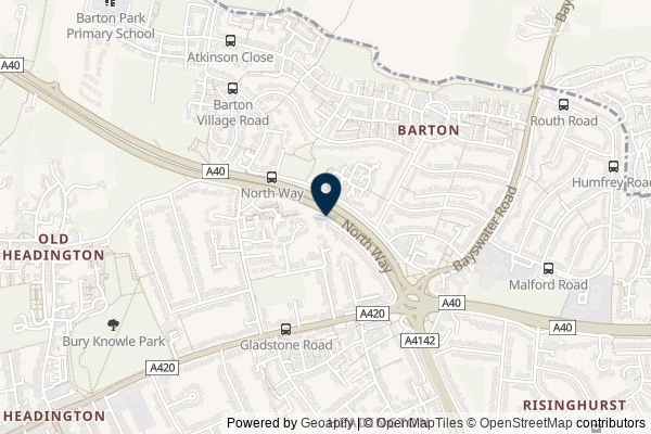 Map showing the area around: Dan Q posted a note for GC54F7B Oxford Steganography #2 – Selected Text