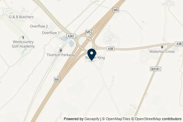 Map showing the area around: Dan Q couldn’t find GC5NBW6 Motorway Mayhem: M5 Junction 27