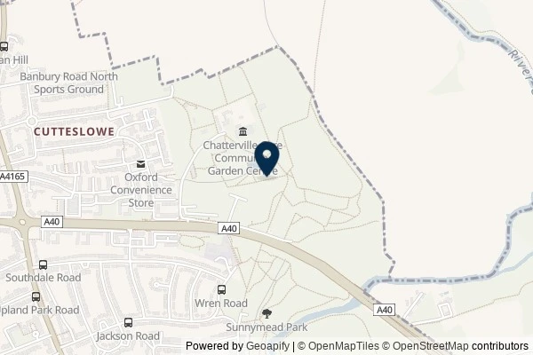 Map showing the area around: Dan Q couldn’t find GC5J655 GO Active Cutteslowe and Sunnymead Park