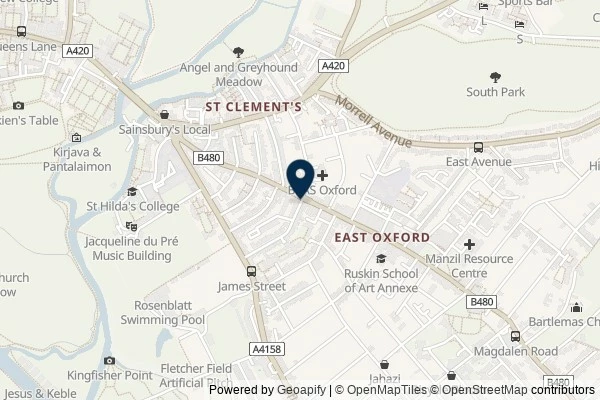 Map showing the area around: Dan Q found GC7R9VM The red cat of Marston Street