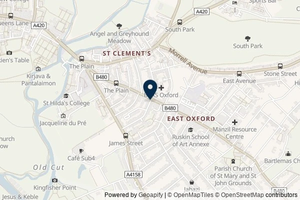 Map showing the area around: Dan Q found GC7R9VM The red cat of Marston Street