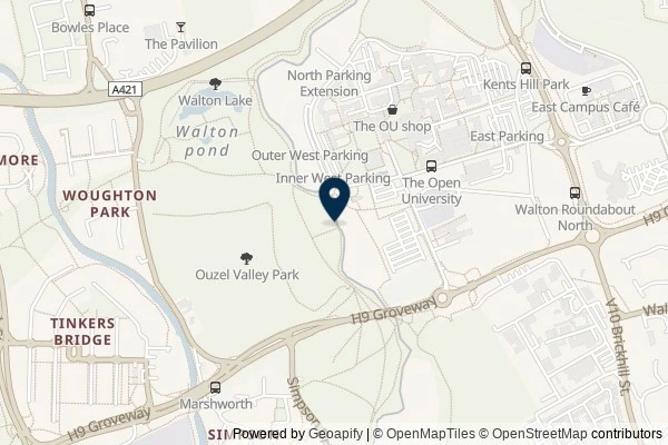 Map showing the area around: Dan Q found GC69JGP 5L22 LOG Charlies 5th Loop