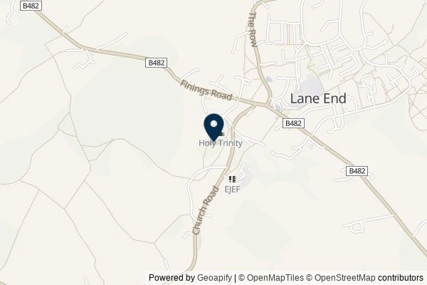 Map showing the area around: Dan Q found GC7Q7FN Church Micro 11881…Lane End