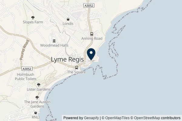 Map showing the area around: Dan Q found GC61PA7 In the Lyme light