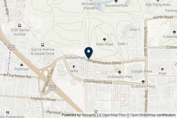 Map showing the area around: Dan Q found GC1VDPF Duck Duck Google