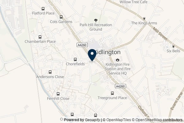 Map showing the area around: Review of Marshall SKODA Oxford