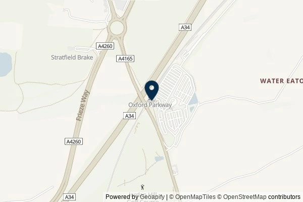 Map showing the area around: Review of Oxford Parkway