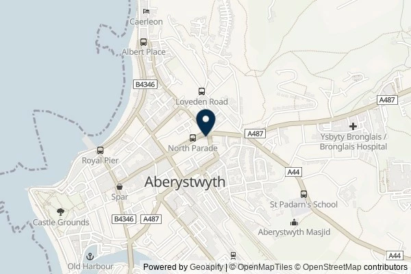 Map showing the area around: Review of Launderette Golchdy