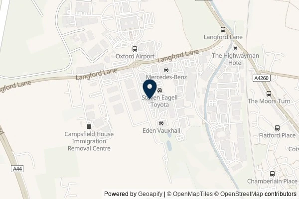 Map showing the area around: Review of Motorline Nissan Oxford