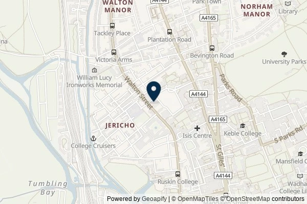 Map showing the area around: Review of Oxford University Babylab