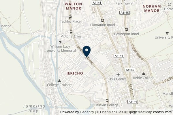 Map showing the area around: Review of The Jericho Tavern