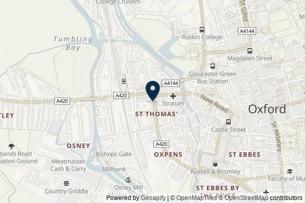 Map showing the area around: Review of The Jam Factory