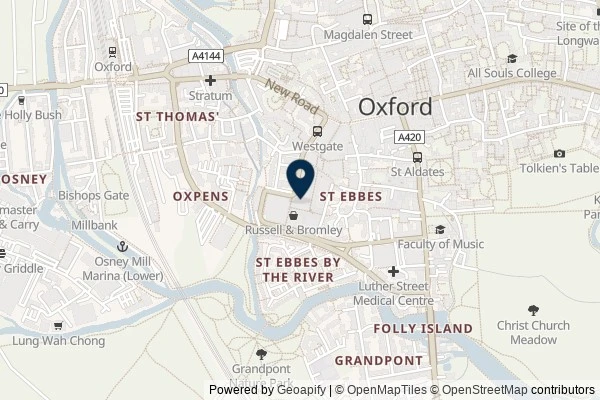 Map showing the area around: Review of Curzon Oxford