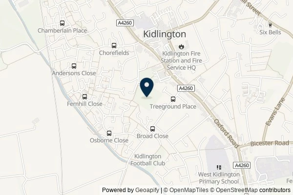 Map showing the area around: Review of Exeter Recreational Ground