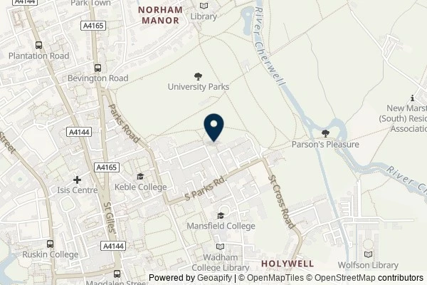 Map showing the area around: Review of Oxford University Security Services, OUSS