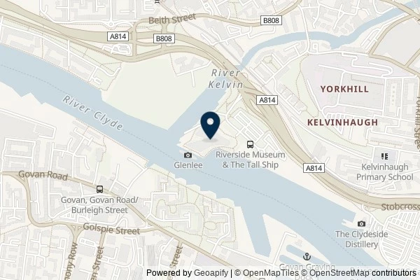 Map showing the area around: Review of Riverside Museum