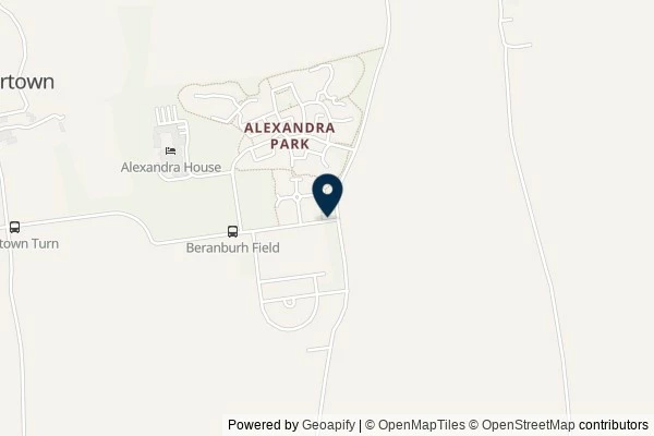 Map showing the area around: Dan Q found GC64QG0 Post Post SN4 309 (Alex Park)