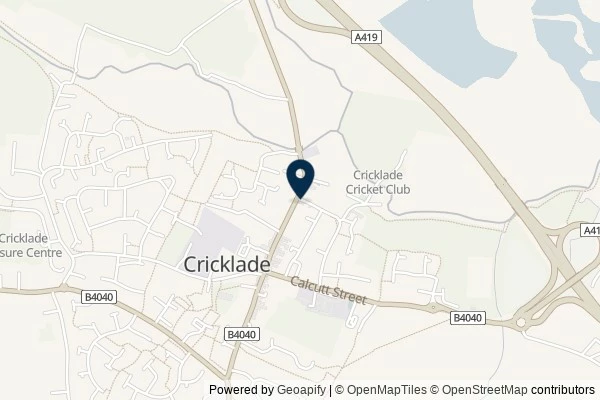 Map showing the area around: Dan Q found GC8G8EC Church Micro 13044…Cricklade – St Mary’s