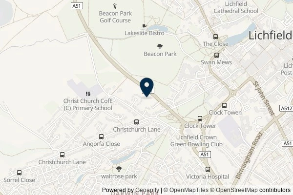 Map showing the area around: Dan Q found GC93KP4 Lichfield TB Resort & Spa
