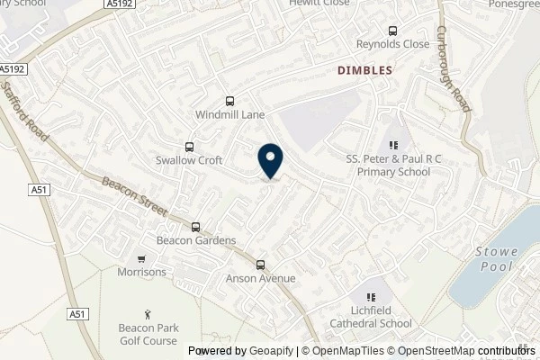 Map showing the area around: Dan Q couldn’t find GC8CXVF Wiggly Windings