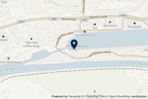 Map showing the area around: Dan Q found GC7JRT4 Preston Docks – Oh Buoy!