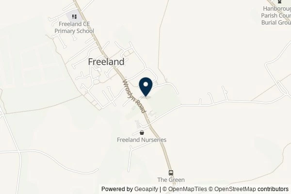 Map showing the area around: Dan Q found GC8Q7ZB Freeland Circular Walk – Geocache 1