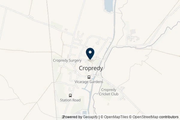 Map showing the area around: Dan Q couldn’t find GC8Z1EE Church Micro 13671…Cropredy ⛪️