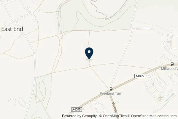 Map showing the area around: Dan Q found GC8V4RN Freeland to Hanborough 1