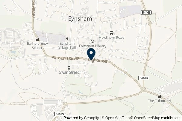 Map showing the area around: Dan Q temporarily disabled GC9GKJA A Fine Pair # 1625 ~ Eynsham