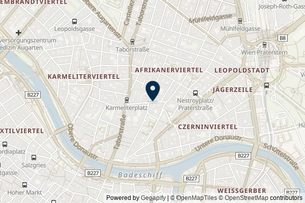 Map showing the area around: Dan Q found GC91ZZ4 Ort der Barmherzigkeit – KH Barmherzige Brüder