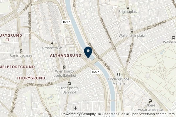 Map showing the area around: Dan Q found GC5DC7H Friedensbrücke