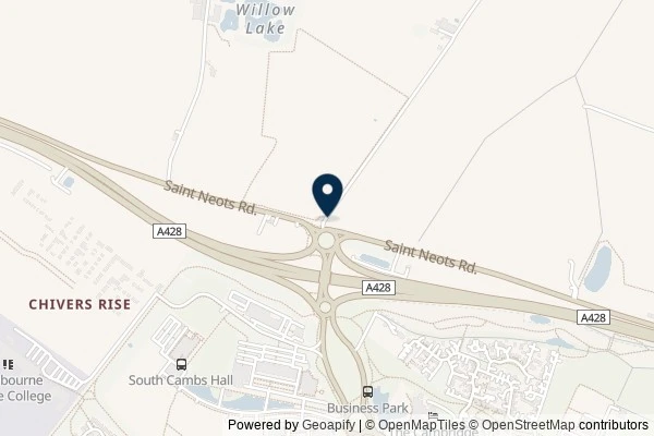 Map showing the area around: Dan Q found GC51F07 Knapwell one and a half