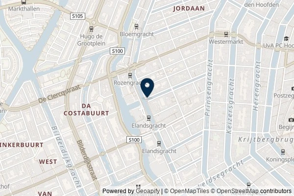 Map showing the area around: Dan Q found GC80871 Amsterdam #9