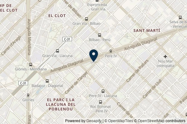 Map showing the area around: Dan Q found GC6TKBN MALIP – Monument a les il·lusions perdudes