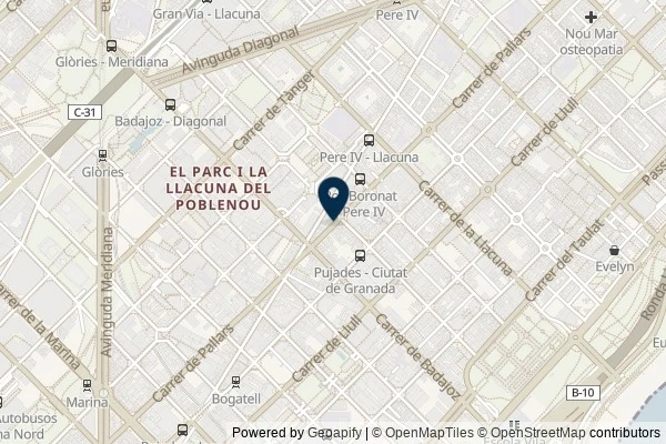 Map showing the area around: Dan Q found GCA8R9X Xemeneies a Barcelona #2 Foneria Giralt