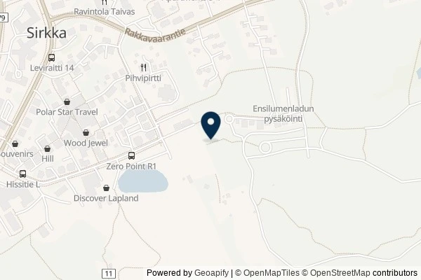 Map showing the area around: Dan Q found GC6RW31 1# Levin kierros