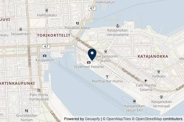 Map showing the area around: Dan Q found GC8925F SkyWheel Helsinki