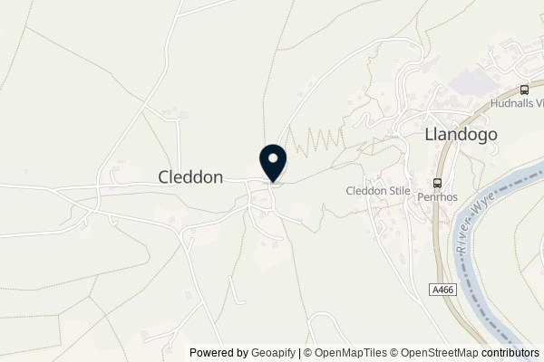 Map showing the area around: Dan Q found GC39NPC Cleddon shoots and falls
