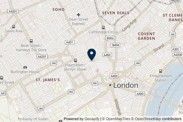Map showing the area around: West End Live queue
