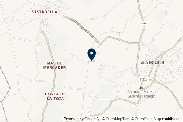 Map showing the area around: Dan Q found GC5QGGQ RAPOEB 33 fase llarga.